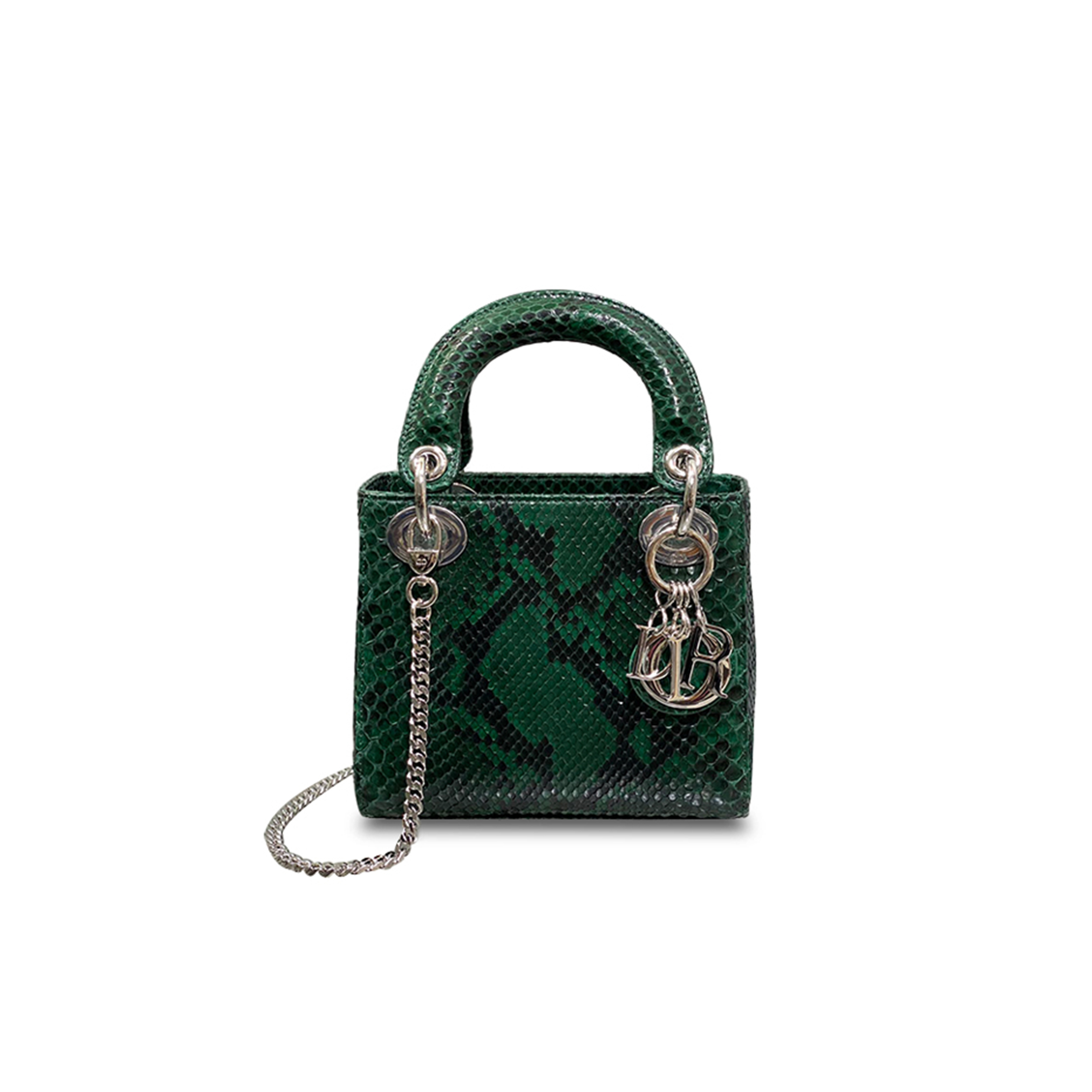 DIOR SNAKESKIN MINI LADY DIOR BAG  (17*15*7cm)